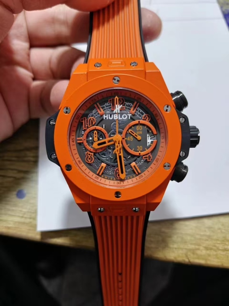 Men's Quartz Watch Chronograph 904L Stainless Steel 42mm-HB191