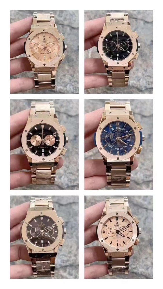 Men's Quartz Watch Chronograph 904L Stainless Steel 42mm-HB152