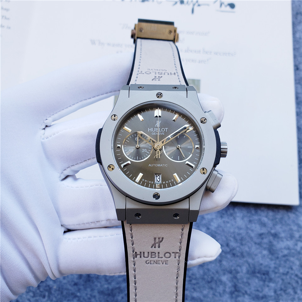 Men's Quartz Watch Chronograph 904L Stainless Steel 42mm-HB119