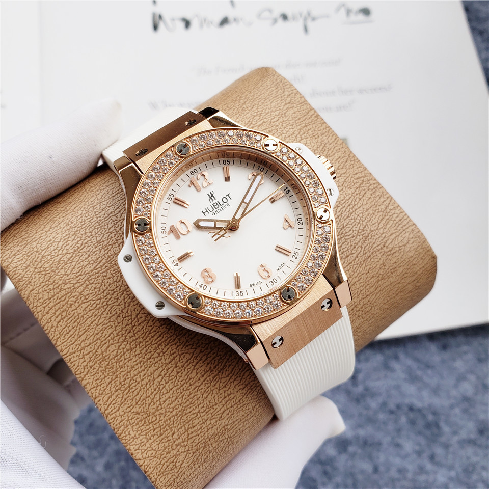 Women's  Quartz Watch Chronograph 904L Stainless Steel 37mm-HB125