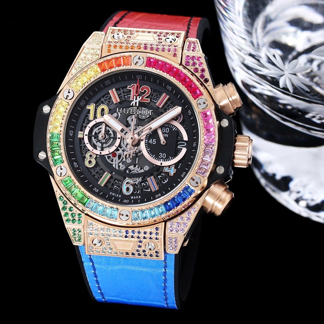 Men's Quartz Watch Chronograph 904L Stainless Steel 42mm-HB110
