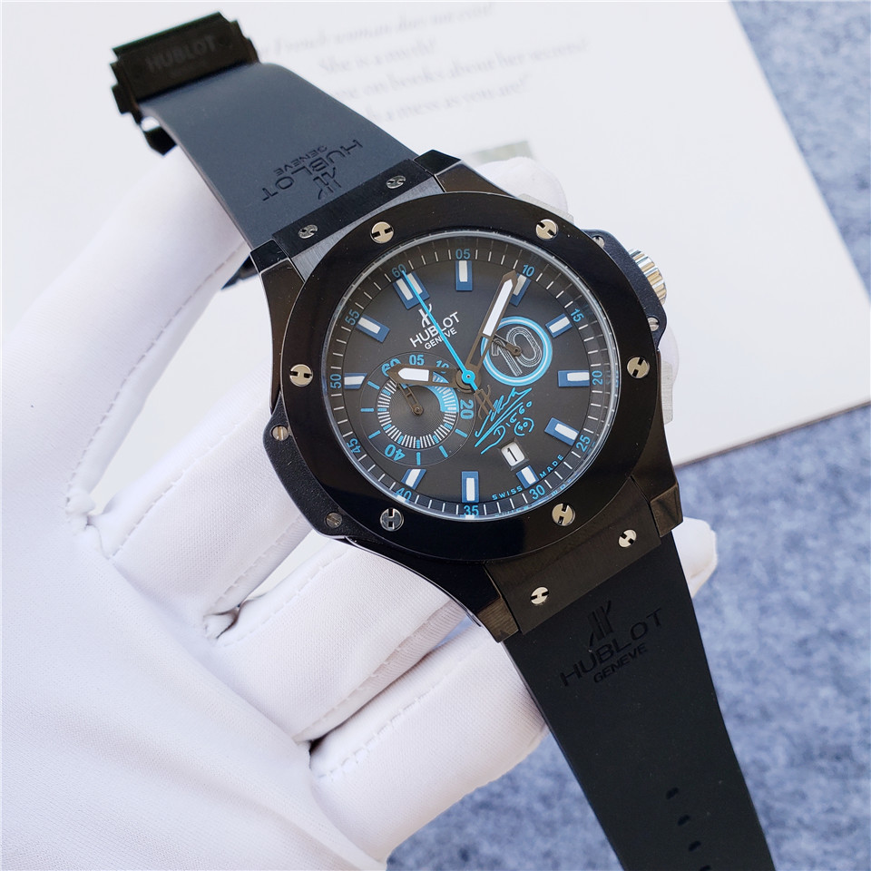 Men's Quartz Watch Chronograph 904L Stainless Steel 42mm-HB114