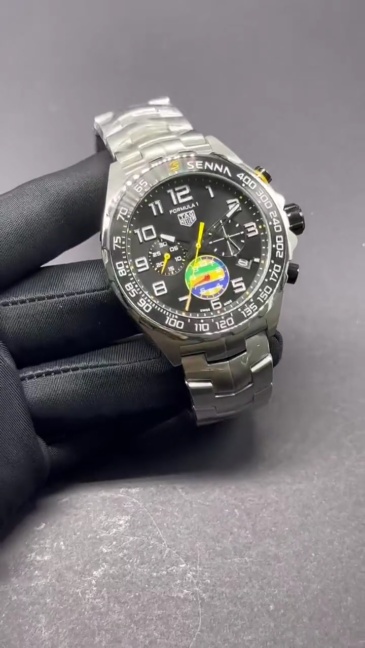 Men's Quartz Watch Chronograph 904L Stainless Steel 45mm-TAG383