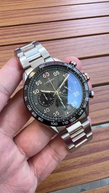 Men's Quartz Watch Chronograph 904L Stainless Steel 45mm-TAG397