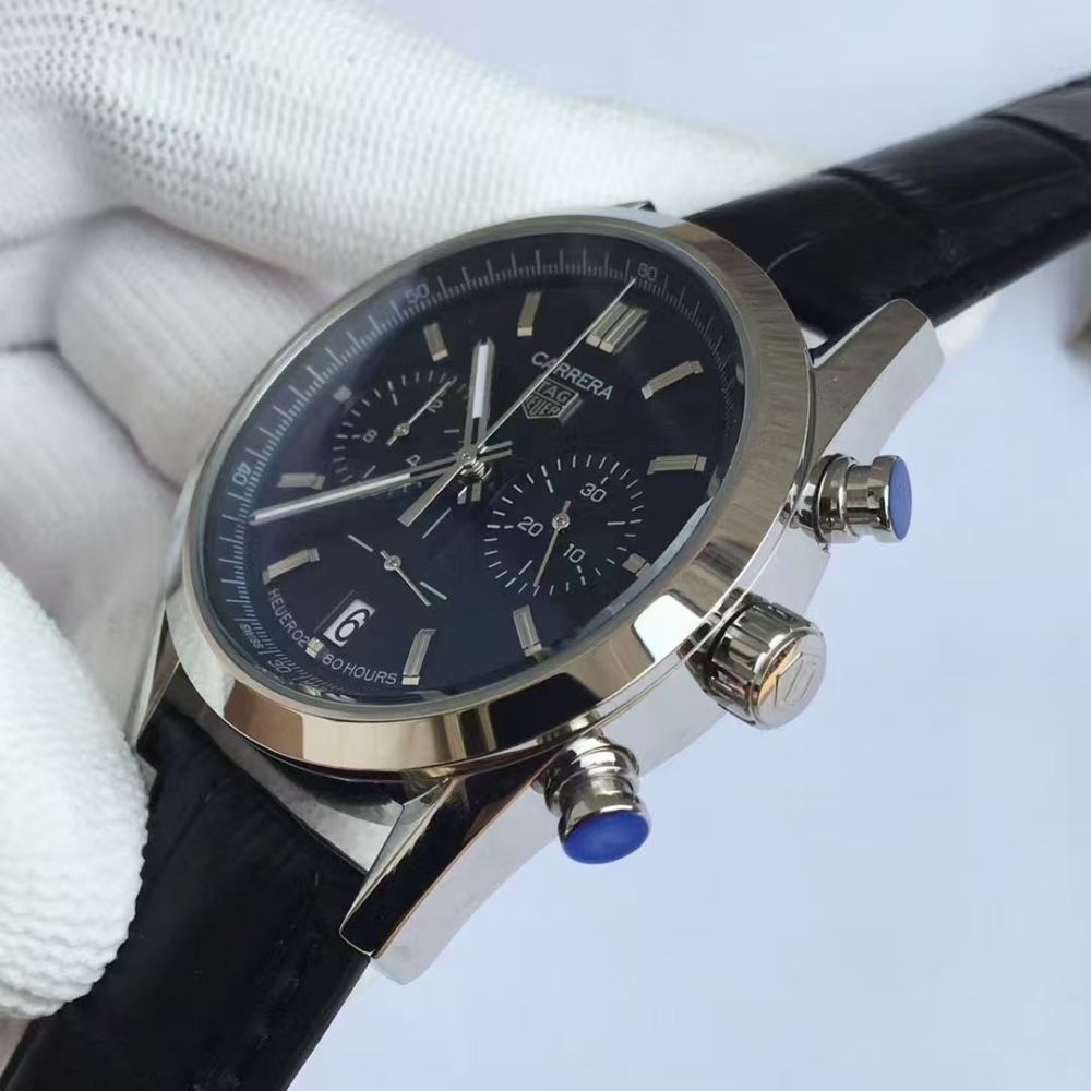 Men's Quartz Watch Chronograph 904L Stainless Steel 42mm-TAG401