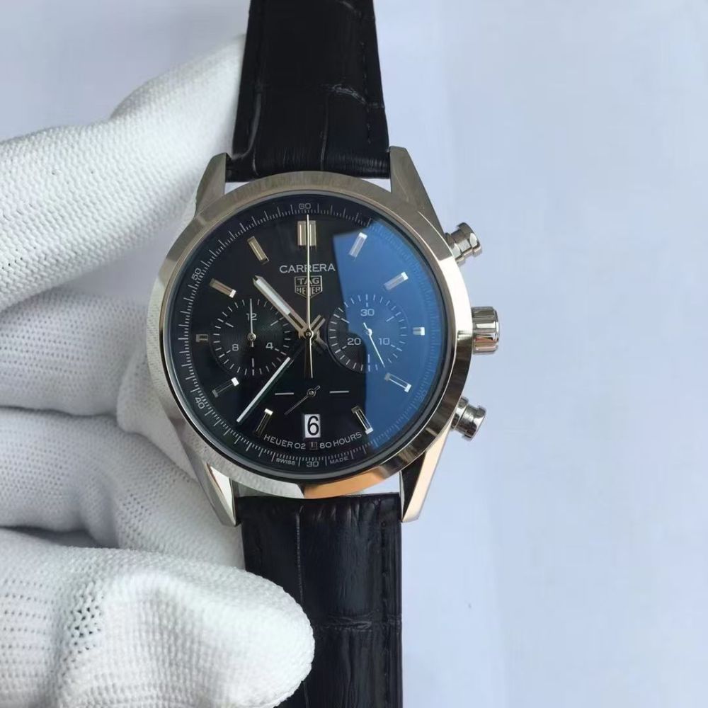 Men's Quartz Watch Chronograph 904L Stainless Steel 42mm-TAG401