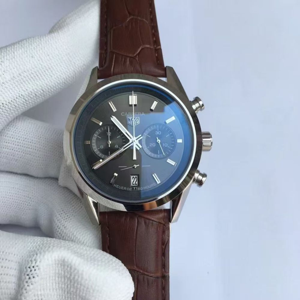 Men's Quartz Watch Chronograph 904L Stainless Steel 42mm-TAG401