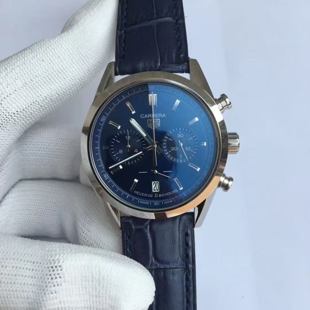 Men's Quartz Watch Chronograph 904L Stainless Steel 42mm-TAG401
