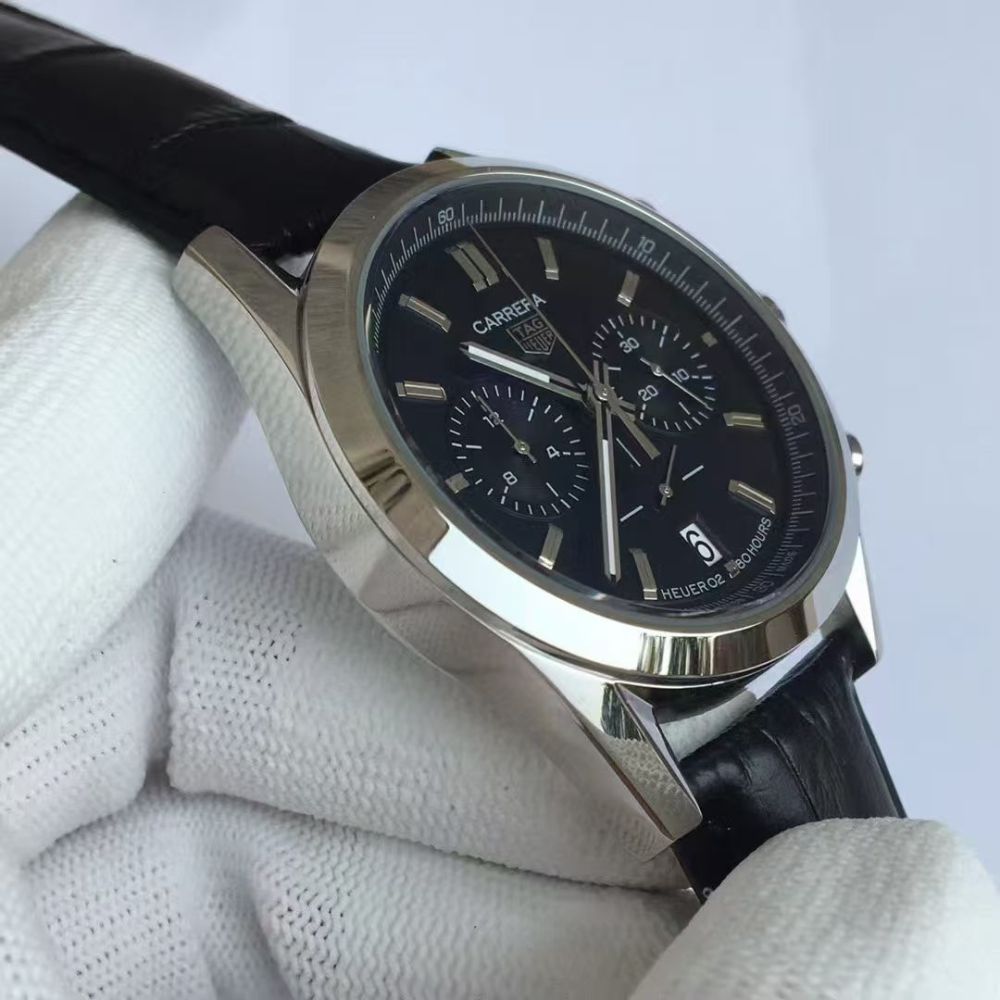 Men's Quartz Watch Chronograph 904L Stainless Steel 42mm-TAG401
