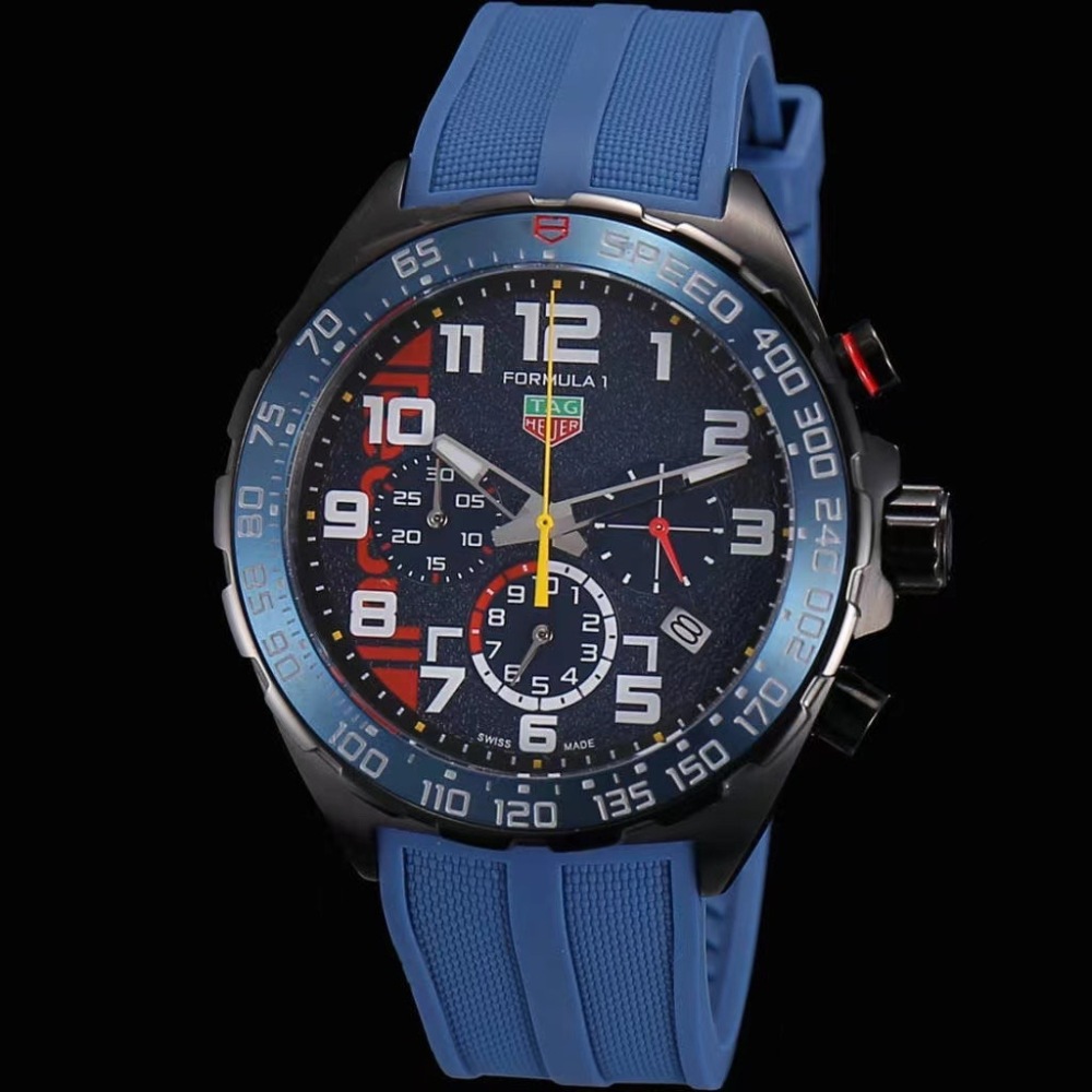 Men's Quartz Watch Chronograph 904L Stainless Steel 45mm-TAG334