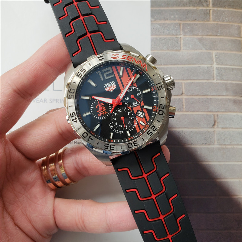 Men's Quartz Watch Chronograph 904L Stainless Steel 42mm-TAG52