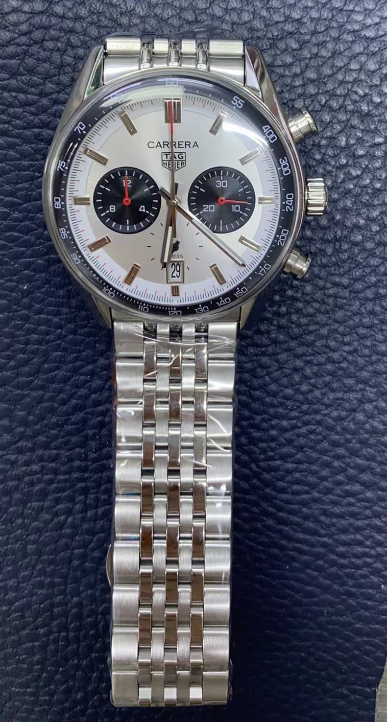 Men's Quartz Watch Chronograph 904L Stainless Steel 42mm-TAG380