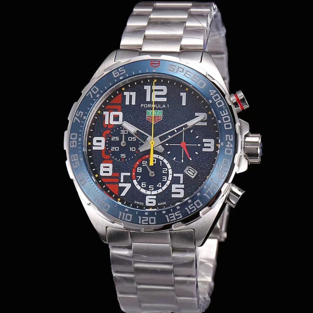 Men's Quartz Watch Chronograph 904L Stainless Steel 45mm-TAG334