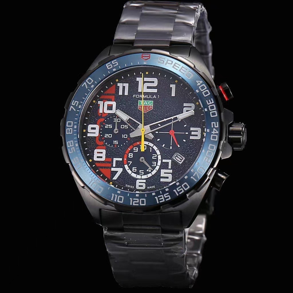 Men's Quartz Watch Chronograph 904L Stainless Steel 45mm-TAG334