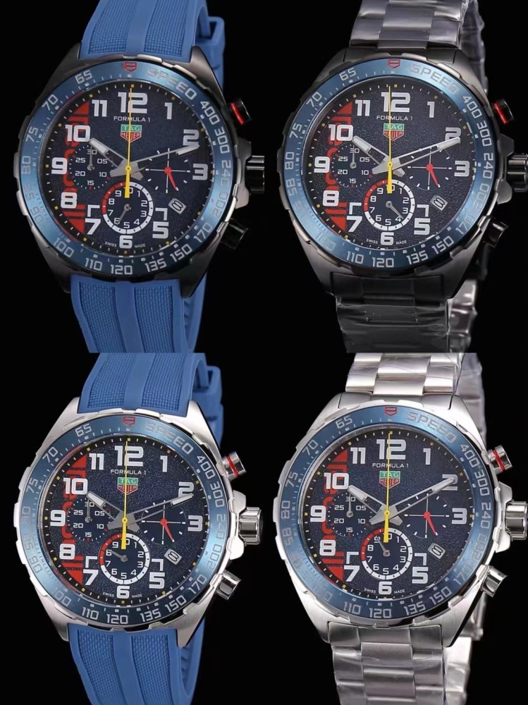 Men's Quartz Watch Chronograph 904L Stainless Steel 45mm-TAG334