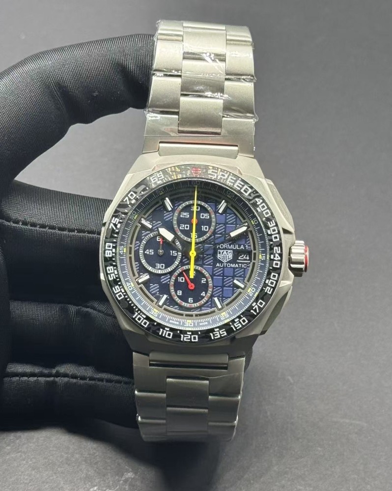 Men's Quartz Watch Chronograph 904L Stainless Steel 44mm-TAG381