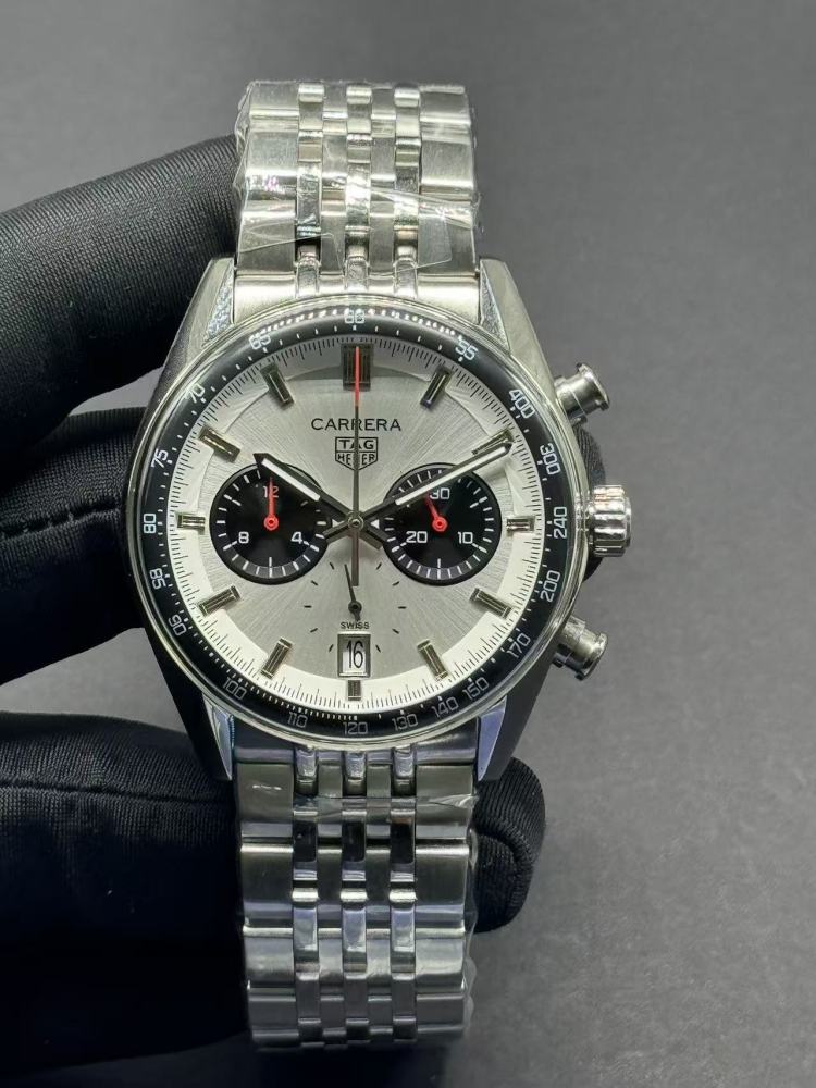Men's Quartz Watch Chronograph 904L Stainless Steel 42mm-TAG380