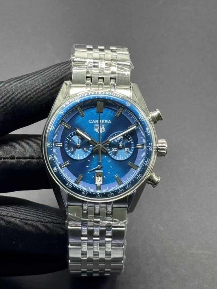 Men's Quartz Watch Chronograph 904L Stainless Steel 42mm-TAG380