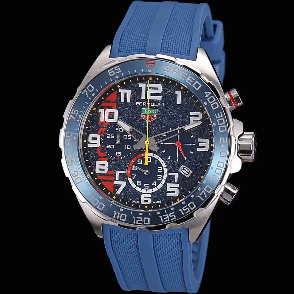 Men's Quartz Watch Chronograph 904L Stainless Steel 45mm-TAG334