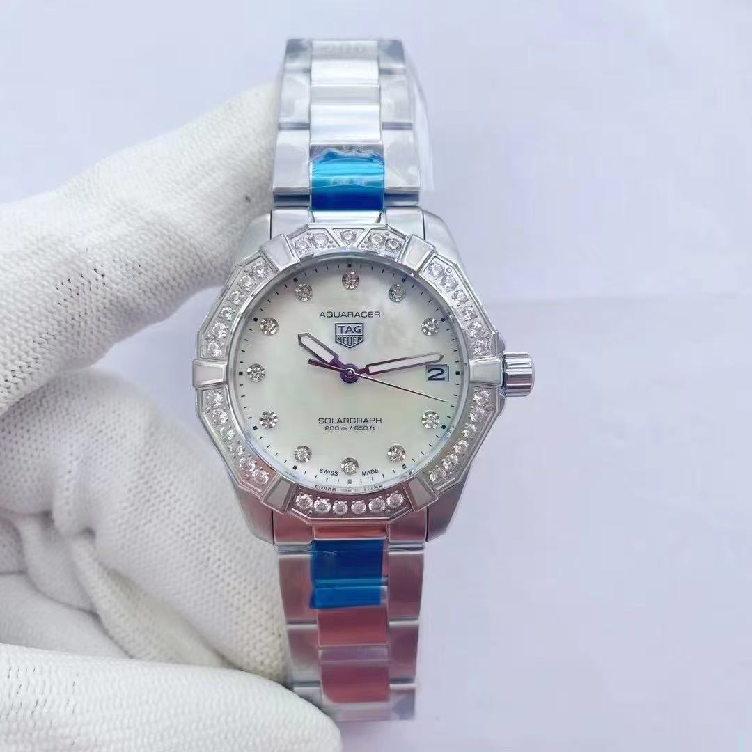 Women's  Quartz Watch Chronograph 904L Stainless Steel 34mm-TAG372