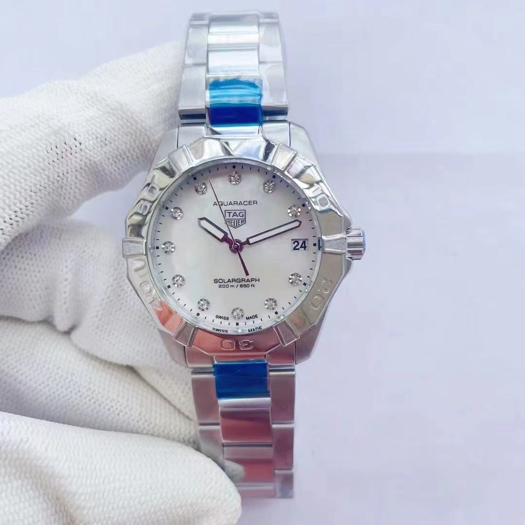 Women's  Quartz Watch Chronograph 904L Stainless Steel 34mm-TAG372