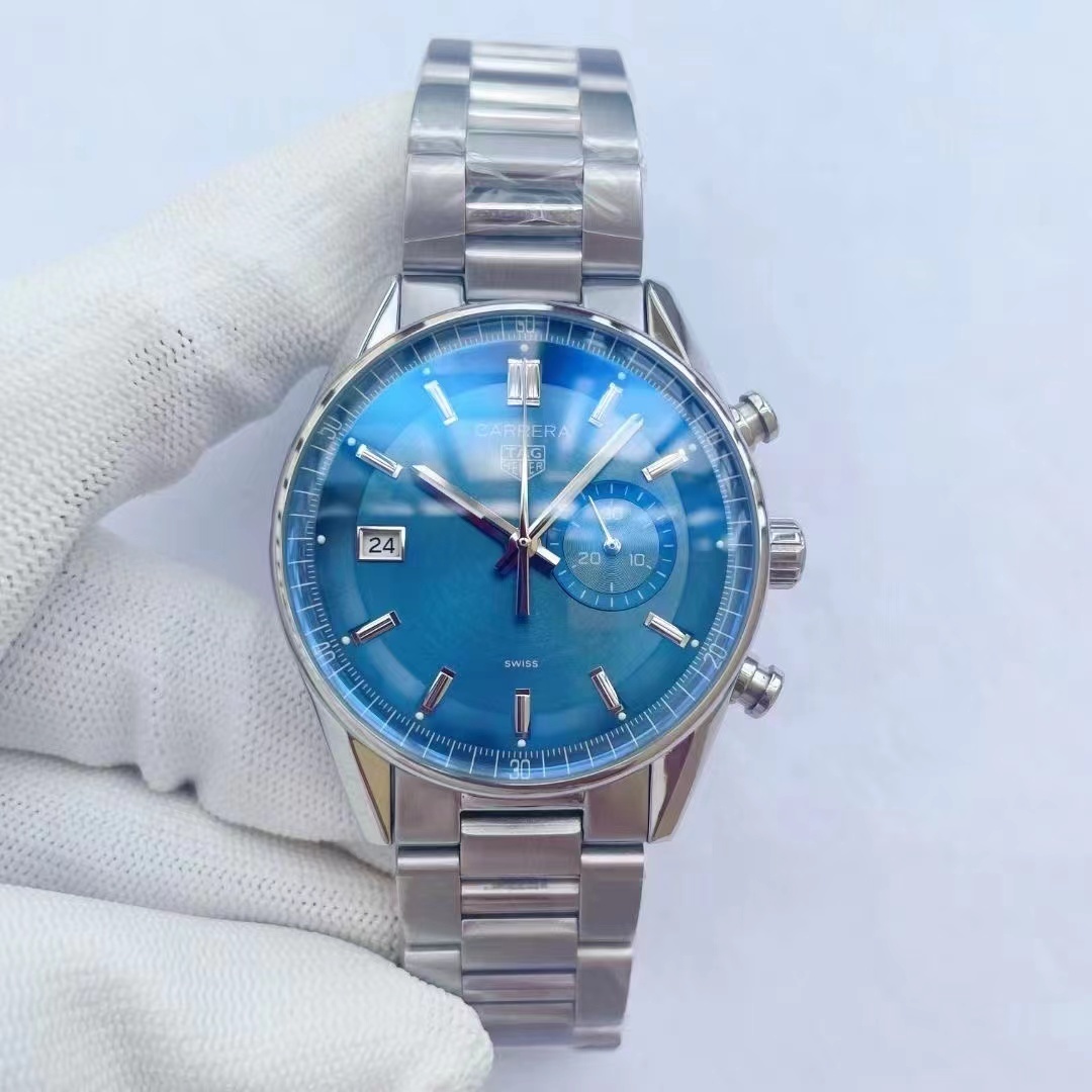 Men's Quartz Watch Chronograph 904L Stainless Steel 42mm-TAG388