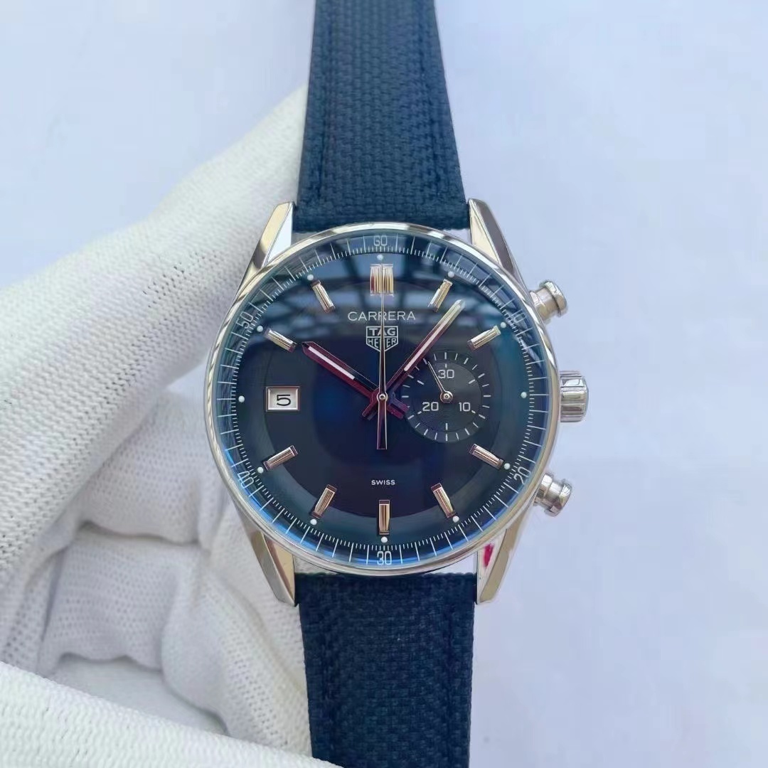 Men's Quartz Watch Chronograph 904L Stainless Steel 42mm-TAG388
