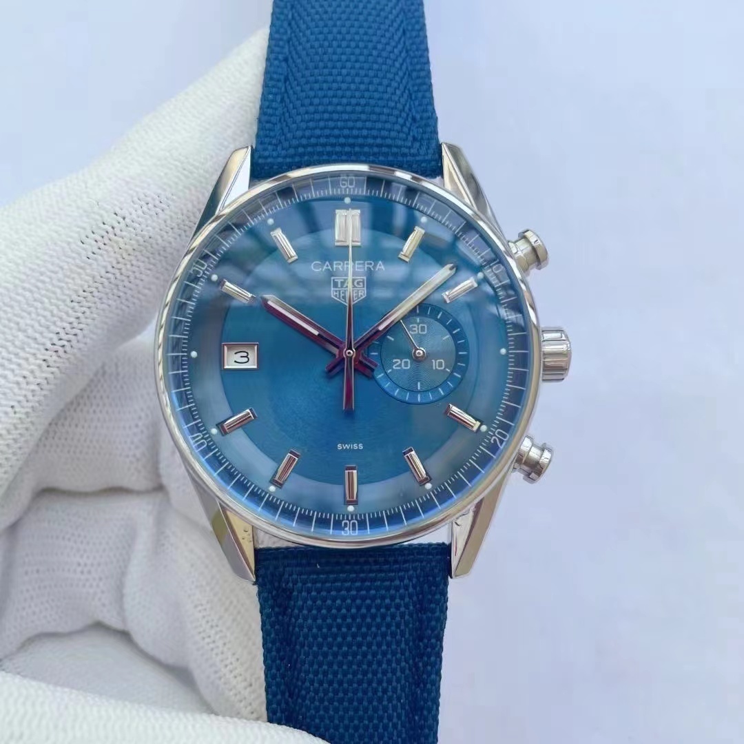 Men's Quartz Watch Chronograph 904L Stainless Steel 42mm-TAG388