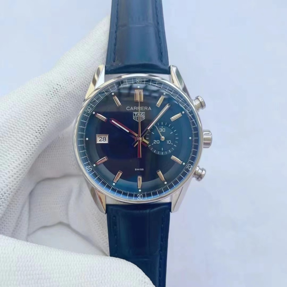Men's Quartz Watch Chronograph 904L Stainless Steel 42mm-TAG388