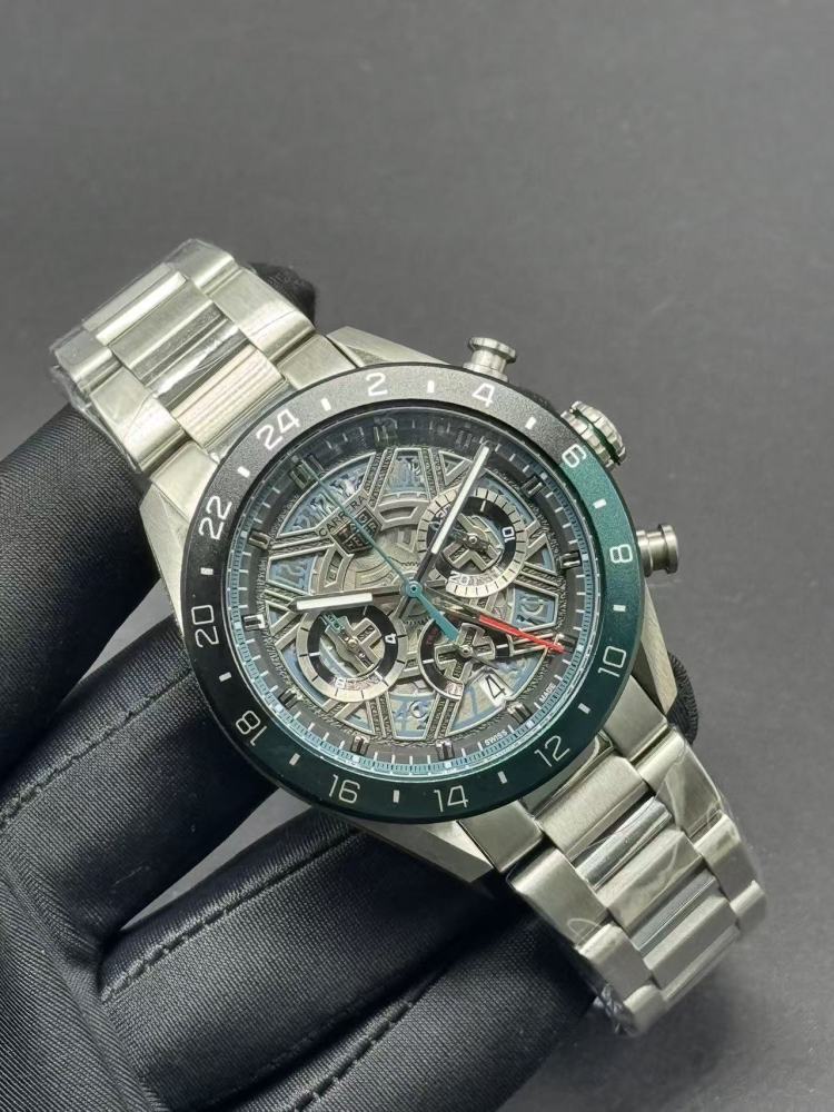 Men's Quartz Watch Chronograph 904L Stainless Steel 44mm-TAG394