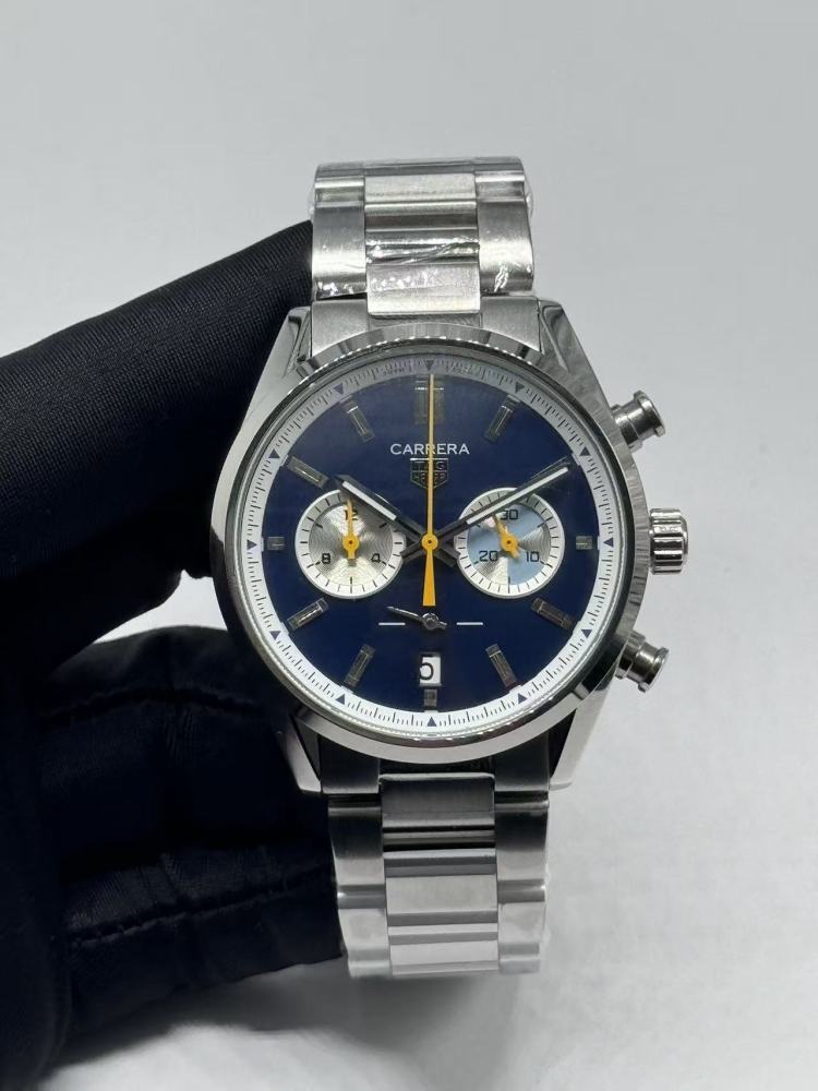 Men's Quartz Watch Chronograph 904L Stainless Steel 42mm-TAG379
