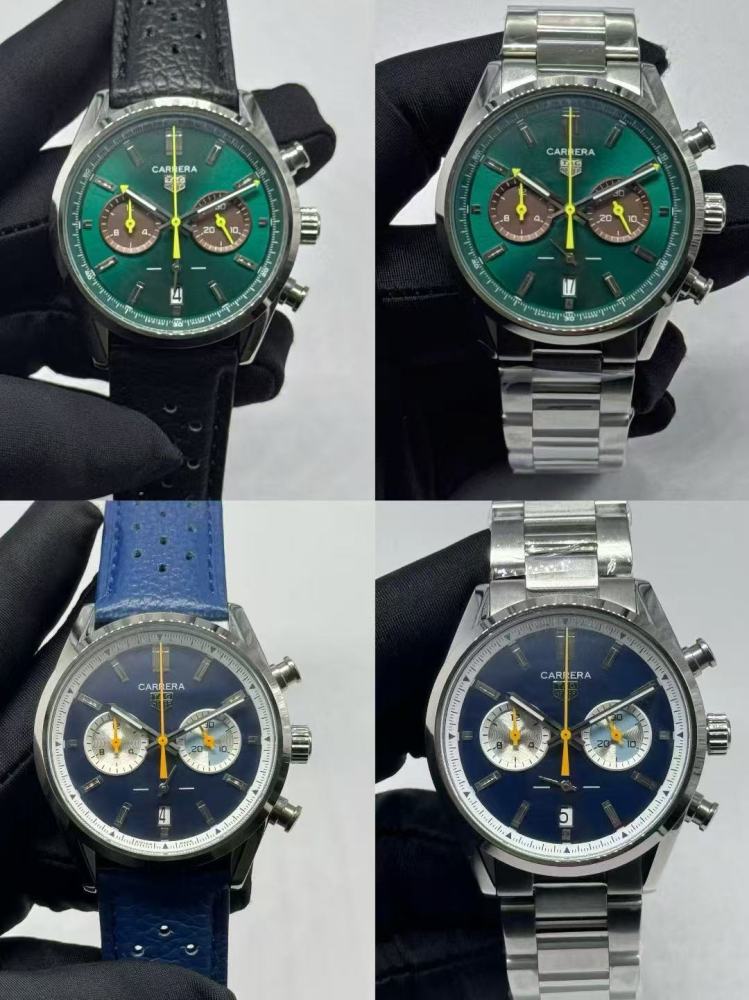 Men's Quartz Watch Chronograph 904L Stainless Steel 42mm-TAG379