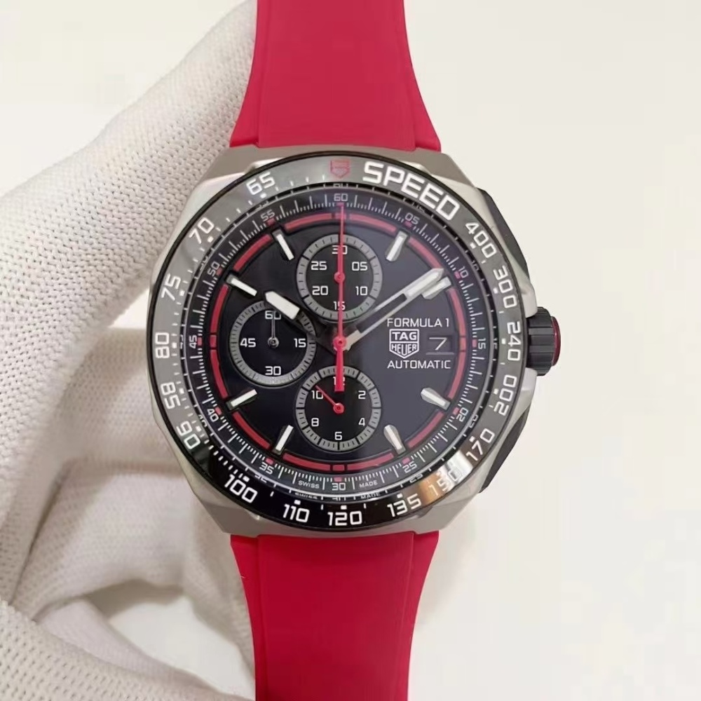 Men's Quartz Watch Chronograph 904L Stainless Steel 44mm-TAG375