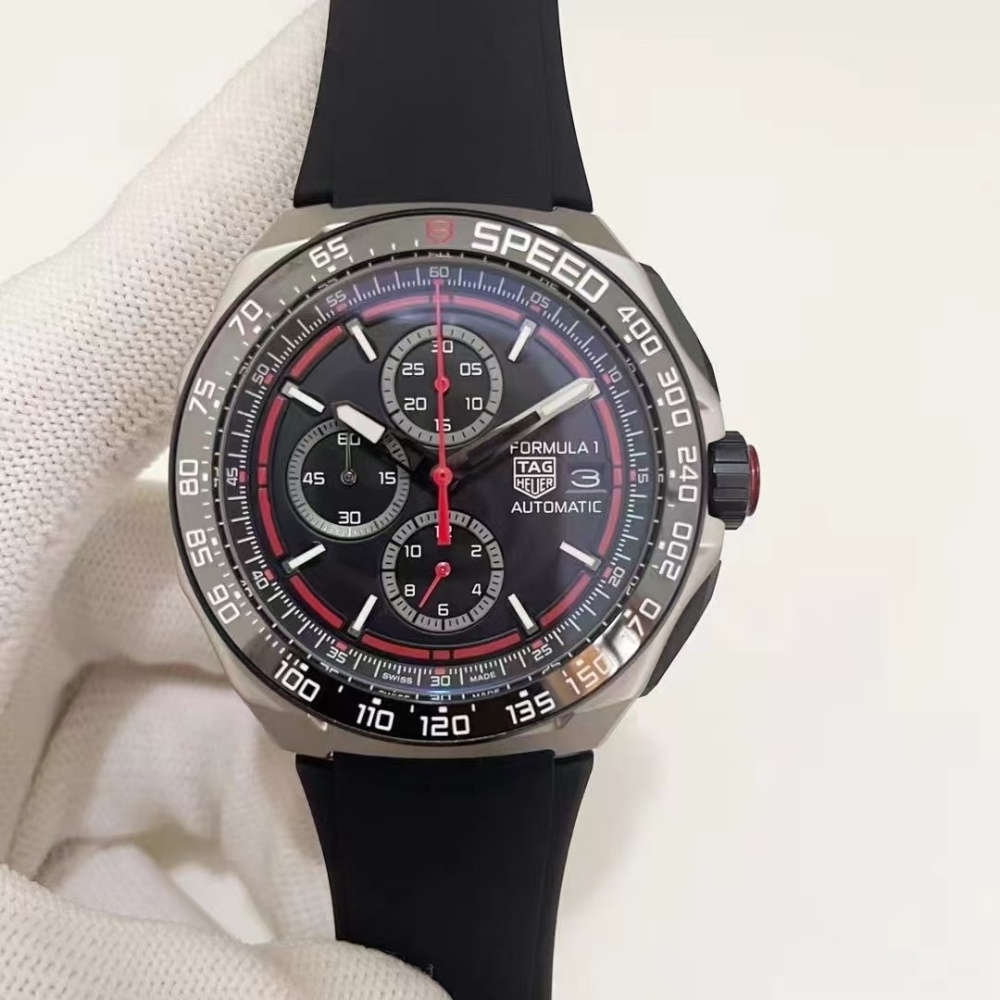 Men's Quartz Watch Chronograph 904L Stainless Steel 44mm-TAG375