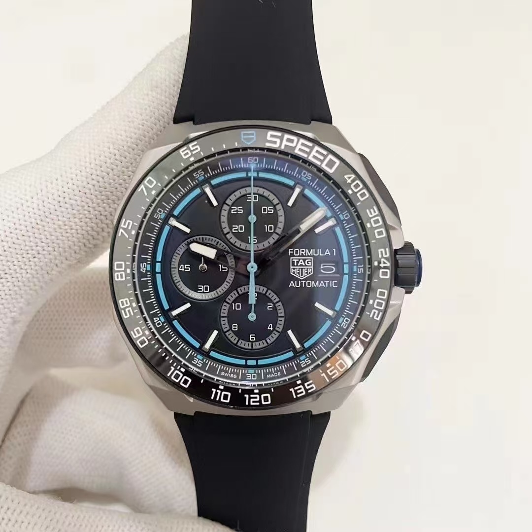 Men's Quartz Watch Chronograph 904L Stainless Steel 44mm-TAG375