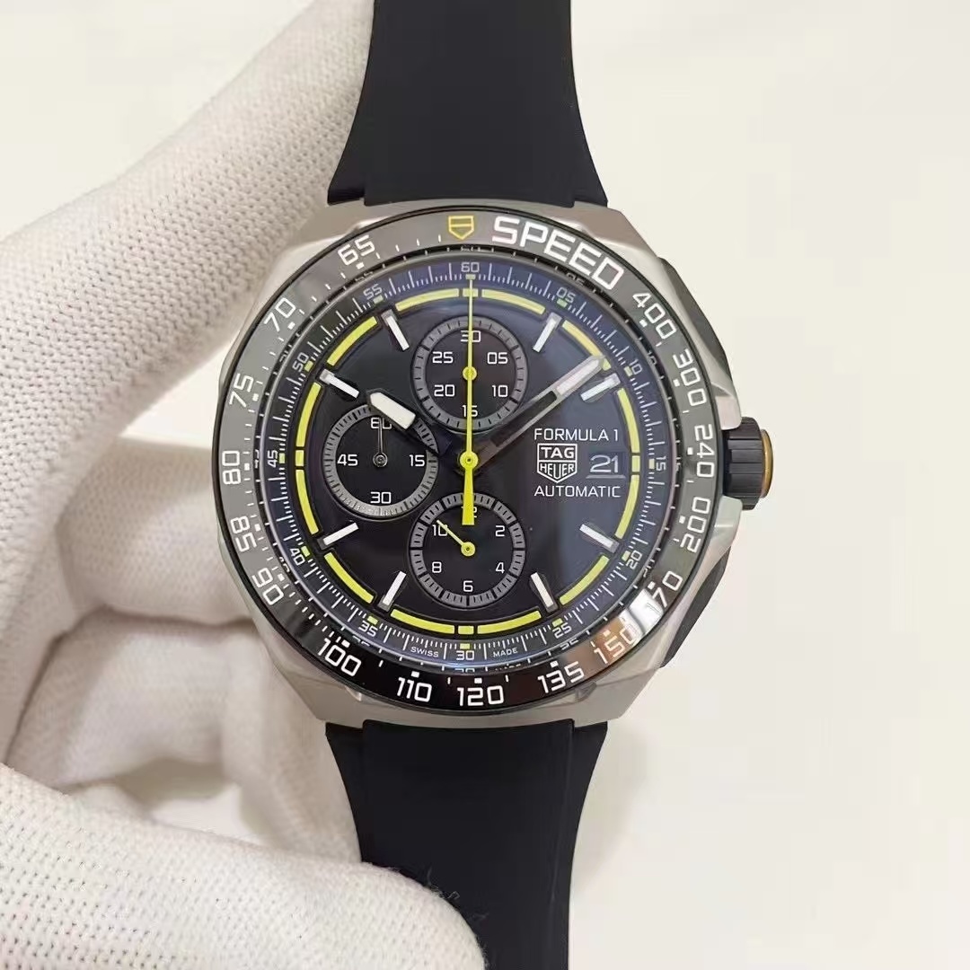 Men's Quartz Watch Chronograph 904L Stainless Steel 44mm-TAG375