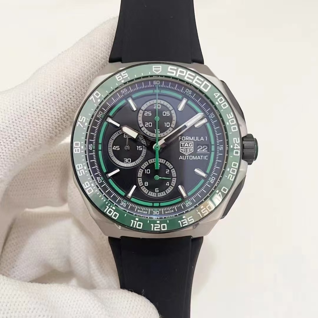 Men's Quartz Watch Chronograph 904L Stainless Steel 44mm-TAG375