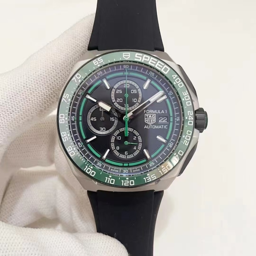 Men's Quartz Watch Chronograph 904L Stainless Steel 44mm-TAG375