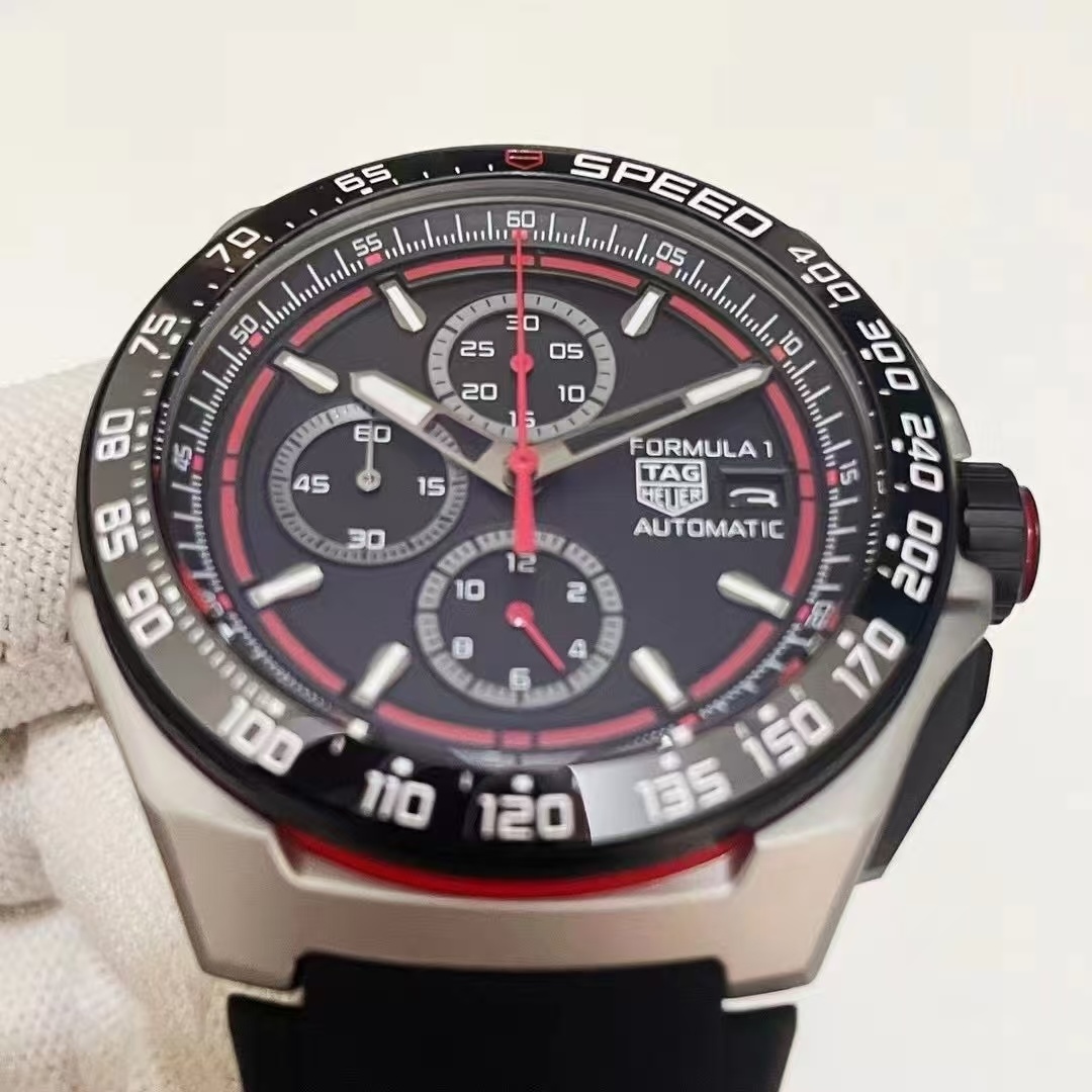 Men's Quartz Watch Chronograph 904L Stainless Steel 44mm-TAG375