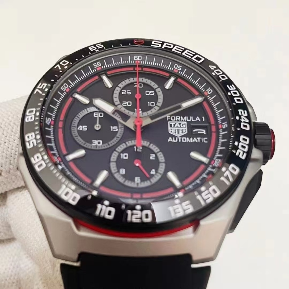 Men's Quartz Watch Chronograph 904L Stainless Steel 44mm-TAG375