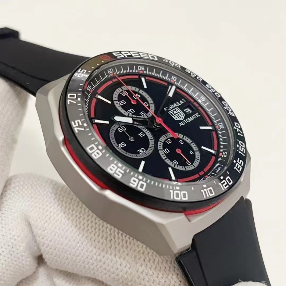 Men's Quartz Watch Chronograph 904L Stainless Steel 44mm-TAG375