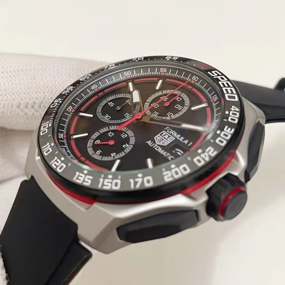 Men's Quartz Watch Chronograph 904L Stainless Steel 44mm-TAG375