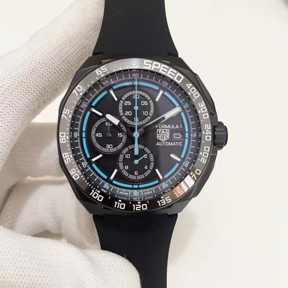 Men's Quartz Watch Chronograph 904L Stainless Steel 44mm-TAG375