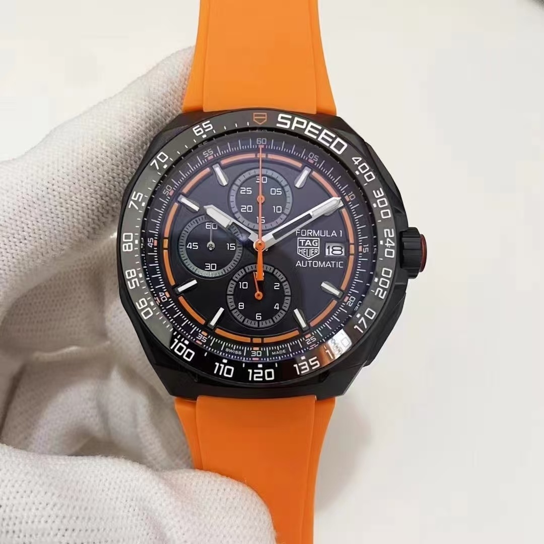 Men's Quartz Watch Chronograph 904L Stainless Steel 44mm-TAG375