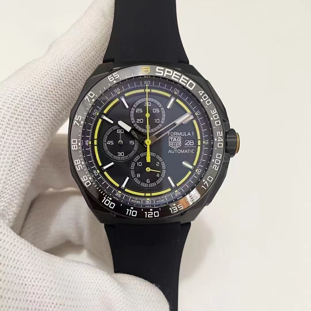 Men's Quartz Watch Chronograph 904L Stainless Steel 44mm-TAG375