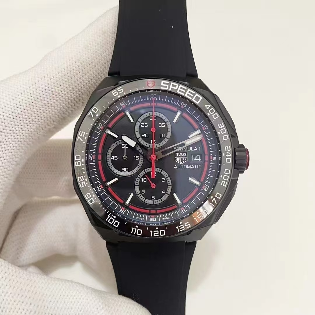 Men's Quartz Watch Chronograph 904L Stainless Steel 44mm-TAG375