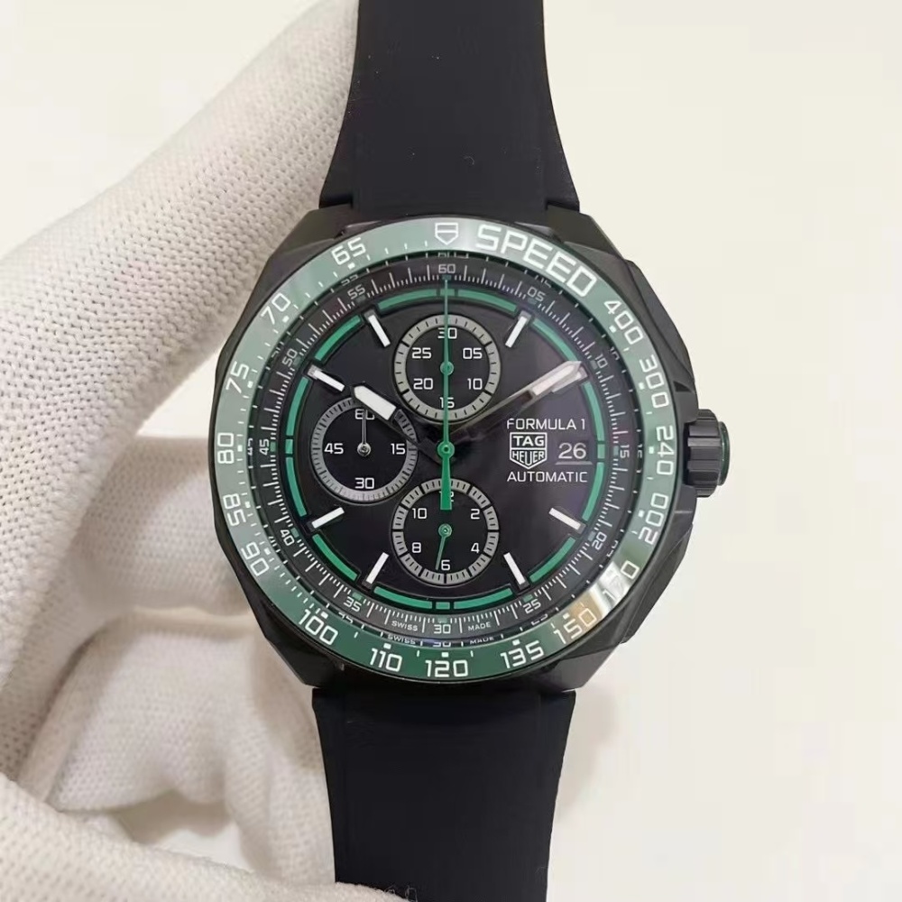 Men's Quartz Watch Chronograph 904L Stainless Steel 44mm-TAG375
