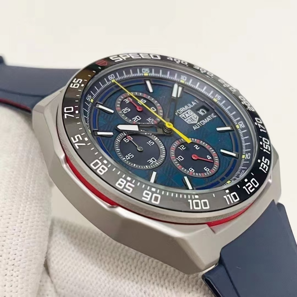 Men's Quartz Watch Chronograph 904L Stainless Steel 44mm-TAG376