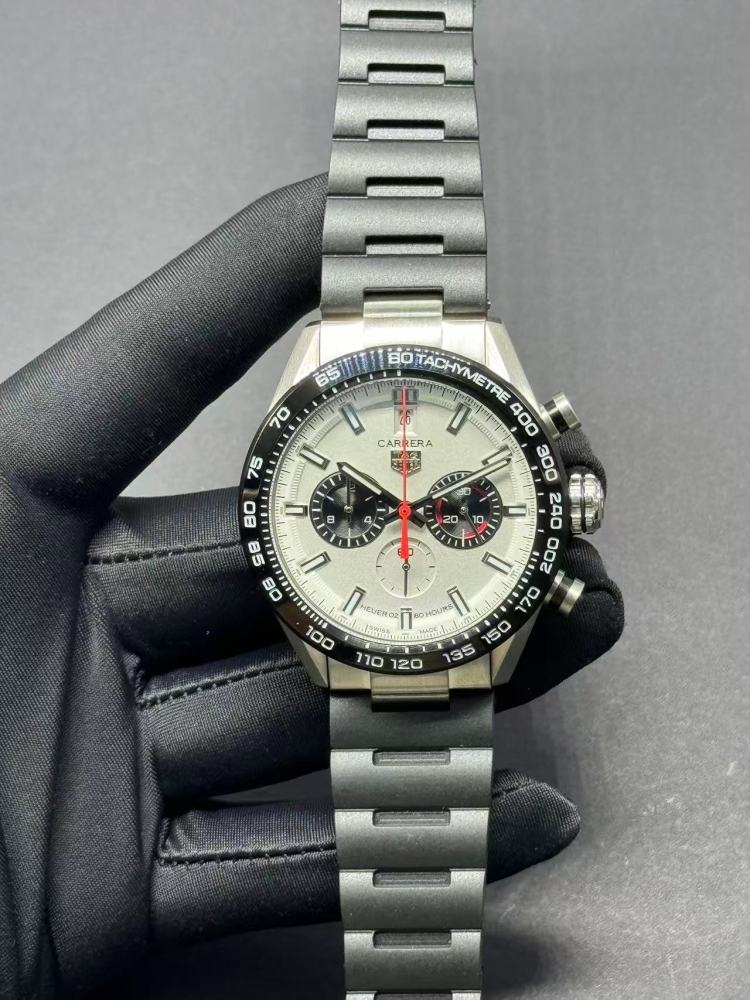 Men's Quartz Watch Chronograph 904L Stainless Steel 44mm-TAG404