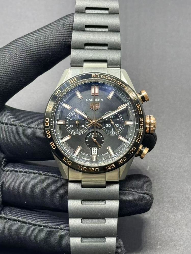 Men's Quartz Watch Chronograph 904L Stainless Steel 44mm-TAG404